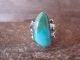 Navajo Indian Sterling Silver Turquoise Ring by Barney - Size 7