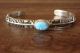 Navajo Sterling Silver Turquoise Bracelet - Benson Sam