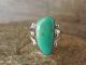 Navajo Indian Sterling Silver Turquoise Ring by Barney - Size 9