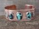 Native American Jewelry Copper Turquoise Bracelet by Bobby Cleveland