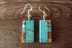 Santo Domingo Multi-Stone Inlay Dangle Earrings by Mary Tafoya