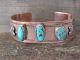 Native American Jewelry Copper Turquoise Bracelet by Bobby Cleveland