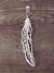 Navajo Sterling Silver Feather Pendant - T&R Singer