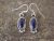 Native American Sterling Silver Lapis Dangle Earrings - Betone