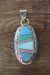 Navajo Indian Sterling Silver Opal Inlay Pendant by Steve Francisco