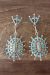 Zuni Indian Jewelry Sterling Silver Needle Point Turquoise Post Earrings! Cecilia Lasiloo