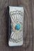 Navajo Indian Jewelry Turquoise Money Clip! Sterling Silver Mens - V. Long