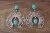 Navajo Sterling Silver Turquoise Post Earrings - P. Yazzie
