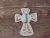 Native American Navajo Nickel Silver Turquoise Cross Pendant by Bobby Cleveland