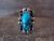 Navajo Indian Jewelry Nickel Silver Turquoise Ring Size 7 1/2 - J. Cleveland