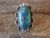 Navajo Indian Jewelry Nickel Silver Turquoise Ring Size 9 - J. Cleveland