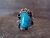 Navajo Indian Jewelry Nickel Silver Turquoise Ring Size 7 - J. Cleveland