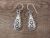 Navajo Hand Stamped Sterling Silver Dangle Earrings by Roland Dixson