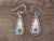 Navajo Hand Stamped Sterling Silver Dangle Earrings by Roland Dixson