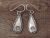 Navajo Hand Stamped Sterling Silver Dangle Earrings by Roland Dixson