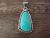 Navajo Indian Sterling Silver Turquoise Pendant by Samuel Yellowhair