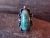 Navajo Indian Jewelry Nickel Silver Turquoise Ring Size 9.5 - J. Cleveland