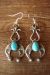 Navajo Indian Jewelry Sterling Silver Turquoise Naja Earrings! by Kevin Billah