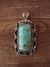 Native American Nickel Silver Turquoise Pendant Jackie Cleveland