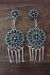 Zuni Indian Jewelry Sterling Silver Turquoise Earrings! Tricia Leekity