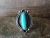 Navajo Indian Jewelry Nickel Silver Turquoise Ring Size 8 Phoebe Tolta