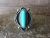 Navajo Indian Jewelry Nickel Silver Turquoise Ring Size 9 Phoebe Tolta