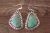 Native American Jewelry Sterling Silver Turquoise Dangle Earrings! McCarthy