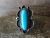 Navajo Indian Jewelry Nickel Silver Turquoise Ring Size 9 Phoebe Tolta