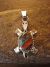 Zuni Indian Sterling Silver Inlay Turtle Pendant by  Haloo