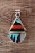 Zuni Indian Sterling Silver Inlay Pendant by  Kallestewa