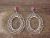 Navajo Nickel Silver Stamped Coral Circle Post Earrings by Jackie Cleveland