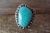 Navajo Indian Jewelry Sterling Silver Turquoise Ring Size 6.5 - Belin