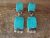 Native American Navajo Sterling Silver Turquoise Earrings Signed Selena Warner