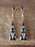 Zuni Indian Jewelry Sterling Silver Inlay Earrings - Boone