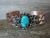 Navajo Indian Copper & Turquoise Cuff Bracelet by Cleveland