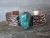 Navajo Indian Copper & Turquoise Cuff Bracelet by Cleveland