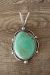 Navajo Nickel Silver Turquoise Pendant Bobby Cleveland