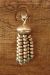 Navajo Indian Sterling Silver Turquoise Beaded Tassel Pendant by Jan Mariano