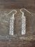 Navajo Hand Stamped Sterling Silver Dangle Earrings by Tahe