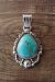 Navajo Sterling Silver Turquoise Pendant by Daniel Benally