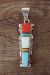 Navajo Indian Sterling Silver Opal Inlay Pendant by Steve Francisco