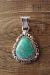 Navajo Sterling Silver Turquoise Pendant by Daniel Benally