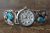 Native American Indian Jewelry Sterling Silver Turquoise Coral Watch - Saunders