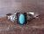 Native American Navajo Indian Nickel Silver Turquoise Bracelet Signed Phoebe Tolta