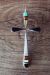 Zuni Indian Sterling Silver Inlay Cross Pendant by  Lynette Bowannie.