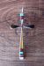 Zuni Indian Sterling Silver Inlay Cross Pendant by  Lynette Bowannie.