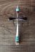 Zuni Indian Sterling Silver Inlay Cross Pendant by  Lynette Bowannie.