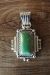 Navajo Sterling Silver Turquoise Pendant by Daniel Benally