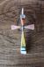 Zuni Indian Sterling Silver Inlay Cross Pendant by  Lynette Bowannie.