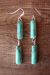 Navajo Indian Sterling Silver Turquoise Dangle Earrings 